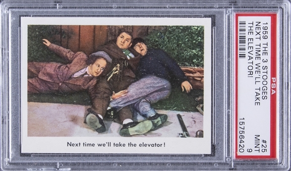 1959 Fleer "Three Stooges" #25 "Next Time Well… " – PSA MINT 9